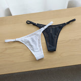 メッシュタンガショーツ（替えストラップ付き）ブラック｜替ストラップ：グレージュ